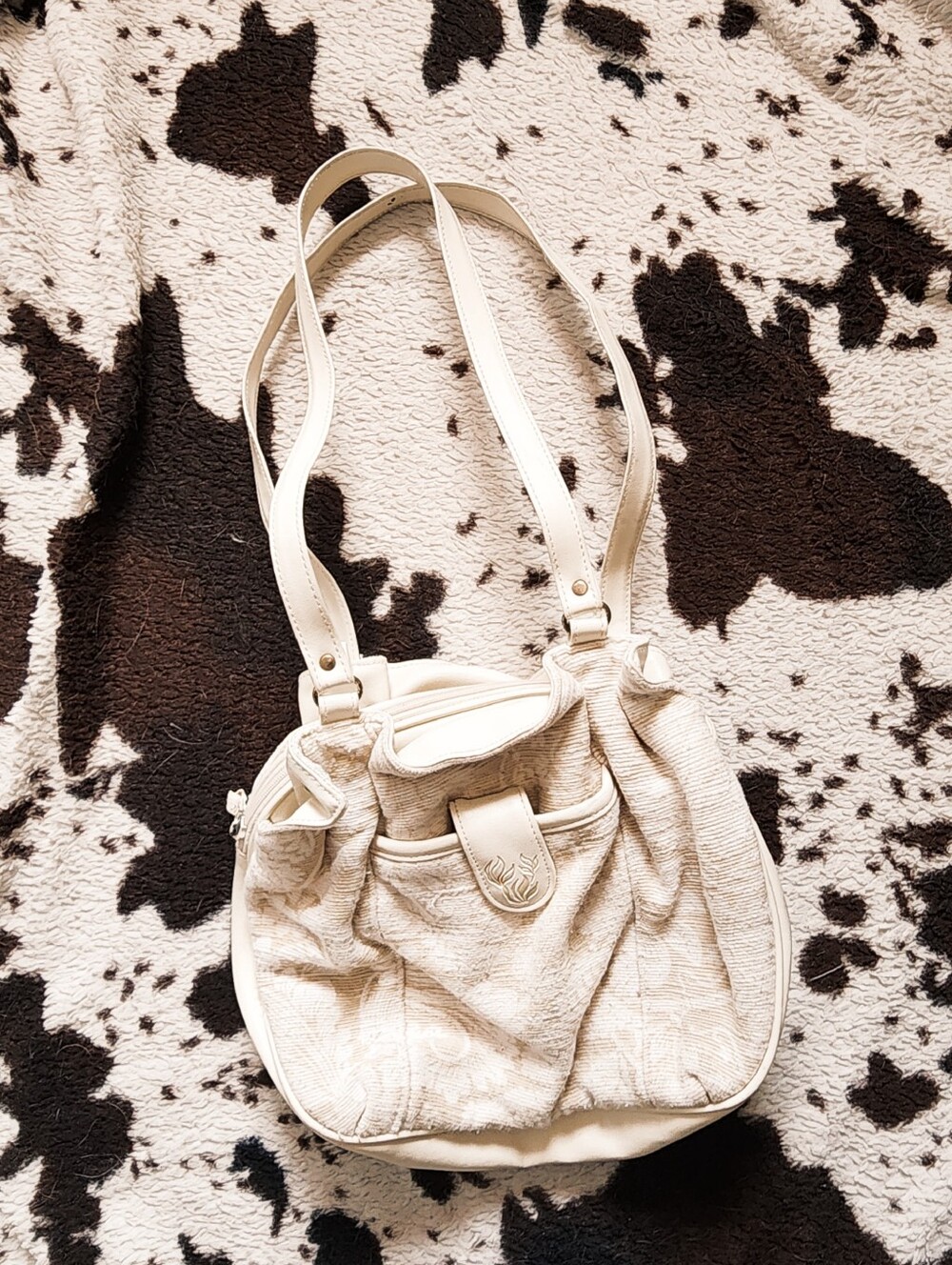 WOMEN'S 80'S SHOULDER BAG - CREAM